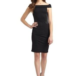 Halston heritage off the shoulder cocktail dress size S